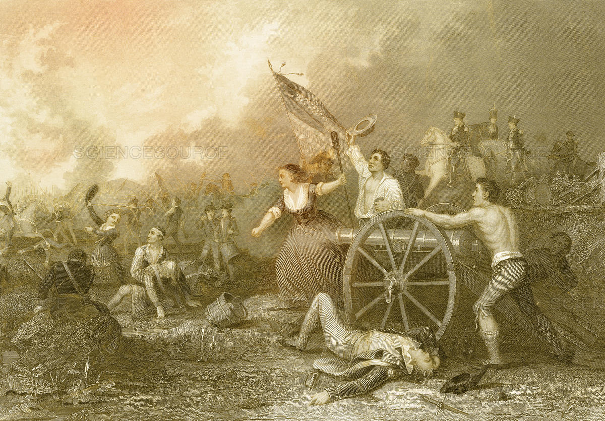 1200x835 Science Source - Battle Of Monmouth Painting