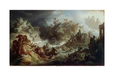400x267 The Naval Battle Of Salamis, C. 1858 Giclee Print By Wilhelm Von - Battle Of Salamis Painting