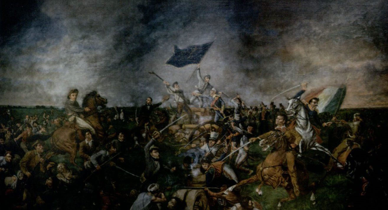 1315x713 Henry A. Mcardle Texas Painter, Patriot, And Baylor Professor - Battle Of San Jacinto Painting