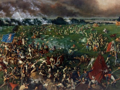 400x300 About My Locations - Battle Of San Jacinto Painting