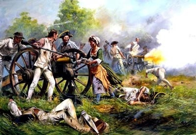 627x433 Women's Part In War - Battle Of Saratoga Painting