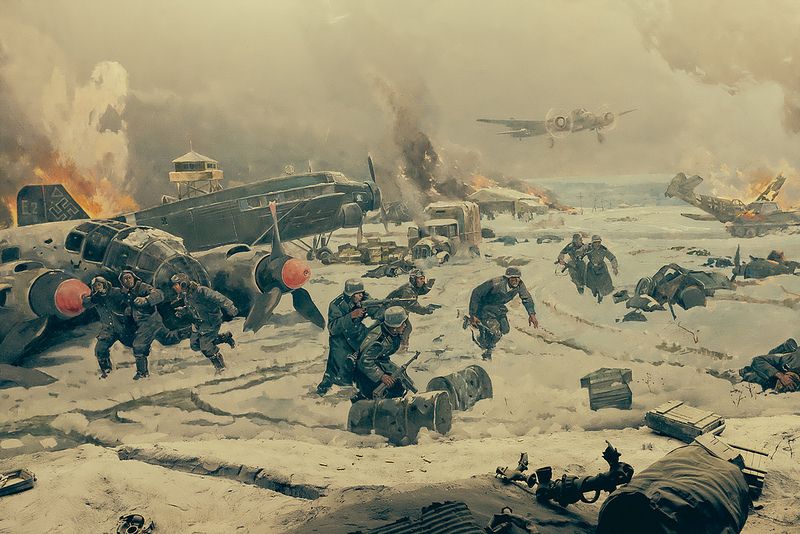 800x534 Panorama Painting, Battle Of Stalingrad Museum - Battle Of Stalingrad Painting