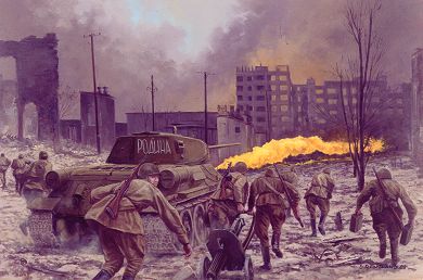 390x258 The Battle Of Stalingrad - Battle Of Stalingrad Painting