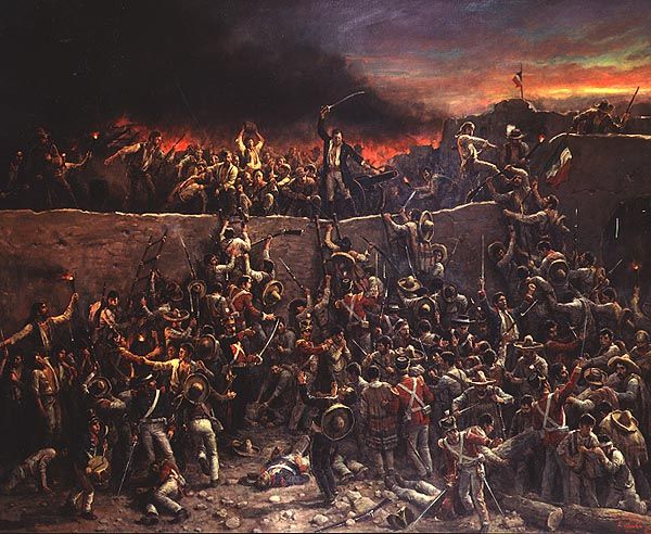 600x492 Siege Of The Alamo By Lajos Markos .(I Took Art Lessons From Him - Battle Of The Alamo Painting