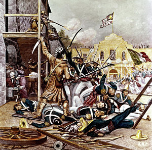 300x297 Alamo Paintings Fine Art America - Battle Of The Alamo Painting