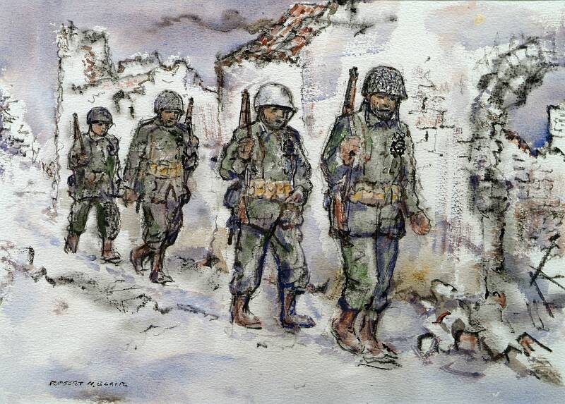 800x573 Photo] Painting - Battle Of The Bulge Painting