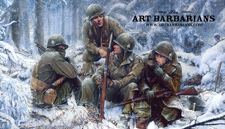 750x431 Wildlife Art Prints Plus Original Paintings With A Wide Selection - Battle Of The Bulge Painting