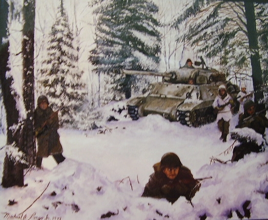 523x429 Michaelangelolongo - Battle Of The Bulge Painting