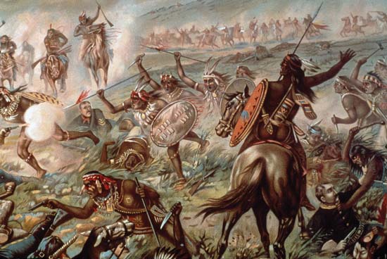 550x368 Battle Of The Little Bighorn - Battle Of The Little Bighorn Painting