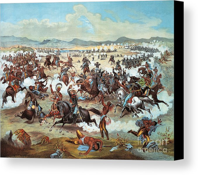 678x599 General Custer's Last Stand At Battle Of Little Bighorn, June 25 - Battle Of The Little Bighorn Painting