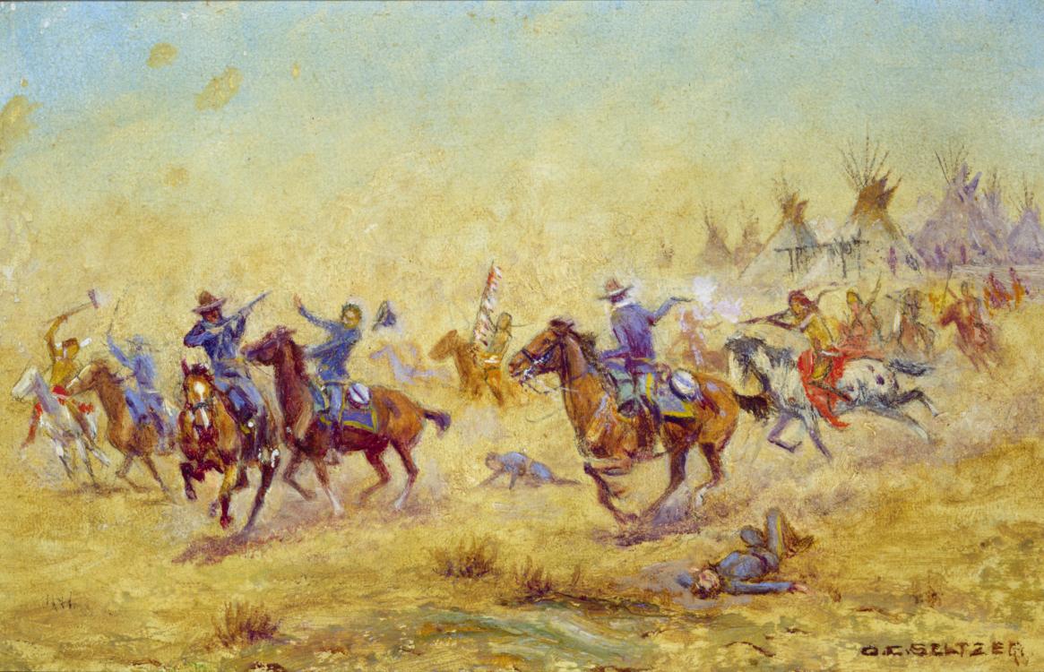 Battle Of The Little Bighorn Painting at PaintingValley.com | Explore ...