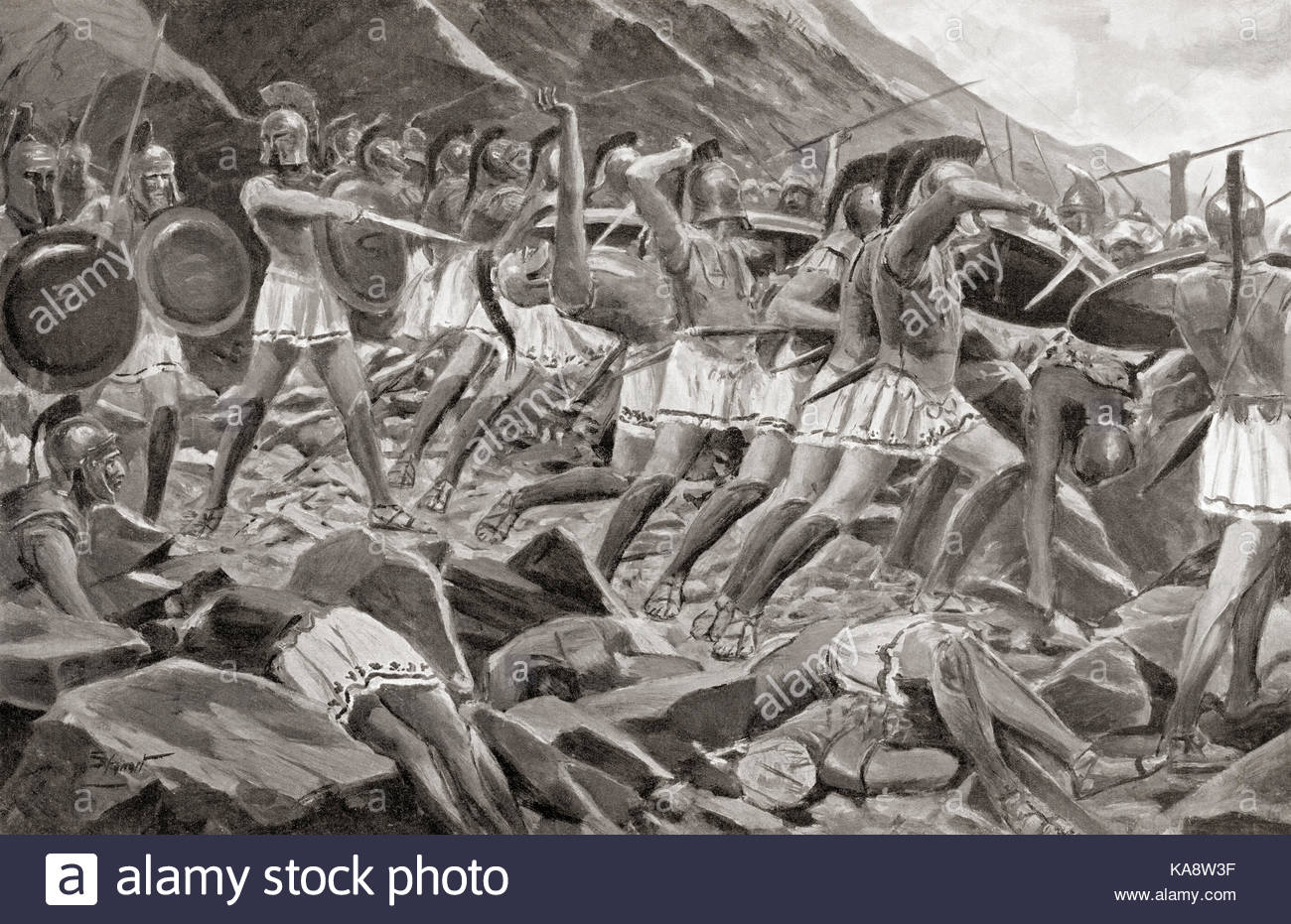 1300x931 Leonidas, King Of Sparta, And The Three Hundred - Battle Of Thermopylae Painting