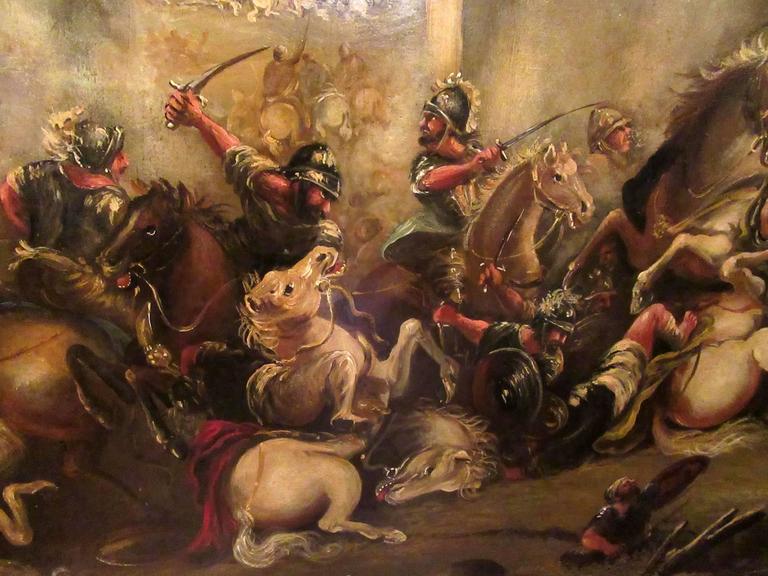 768x576 Palace Sized 19th Century French Oil Painting The Battle - Battle Of Thermopylae Painting
