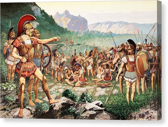 546x412 Thermopylae Canvas Prints Fine Art America - Battle Of Thermopylae Painting
