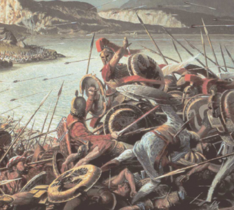 334x300 Badass Of The Week The 300 Spartans - Battle Of Thermopylae Painting