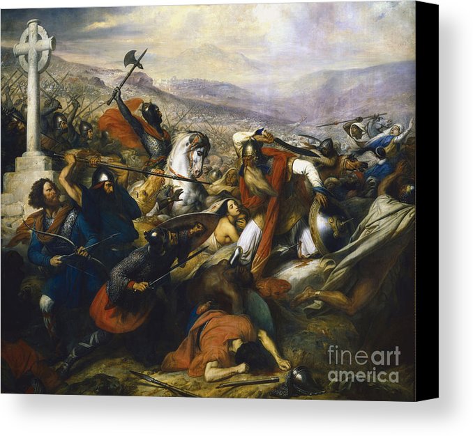 678x626 Charles Martel In The Battle Of Tours Canvas Print Canvas Art By - Battle Of Tours Painting