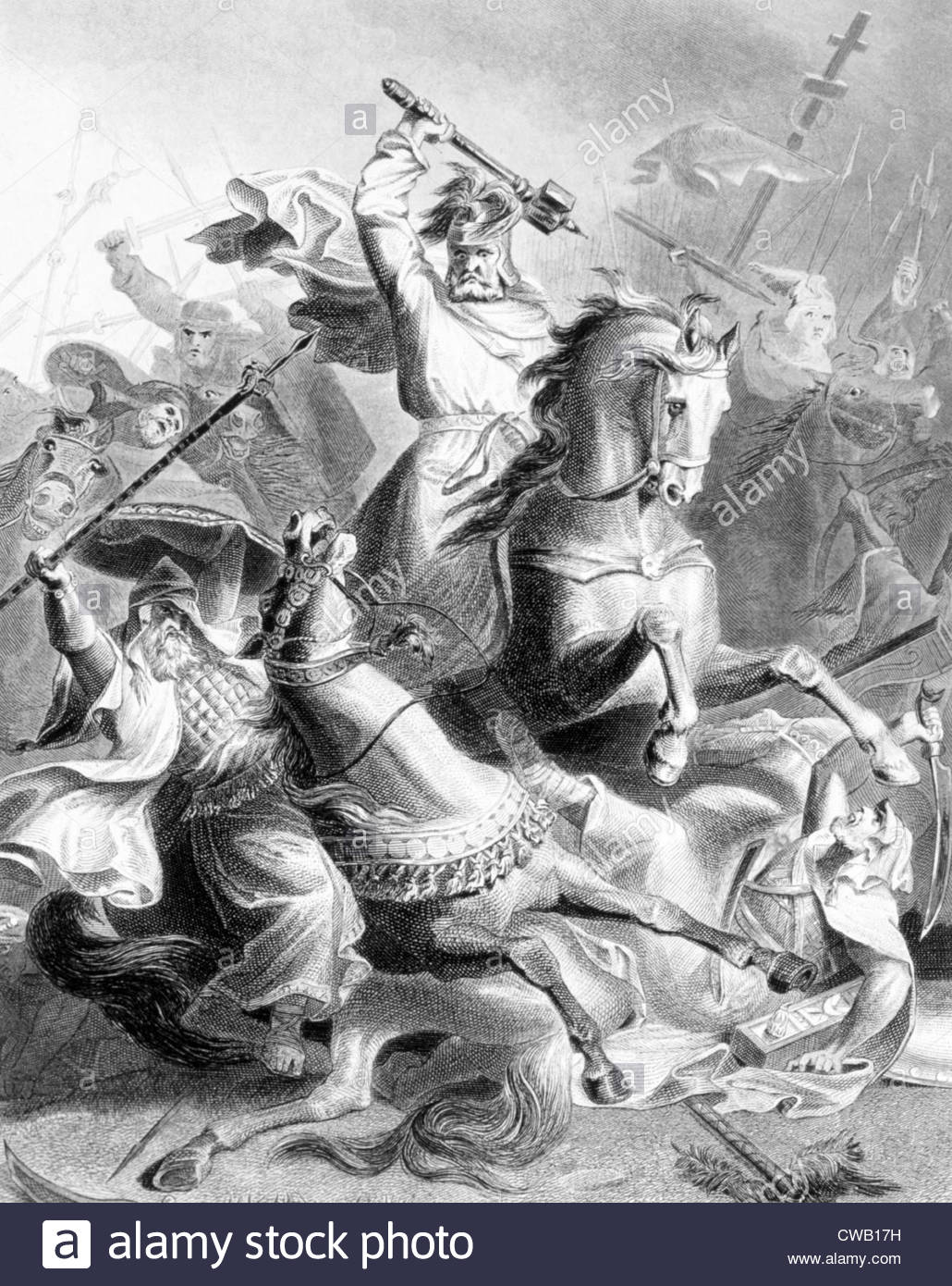 1030x1390 Charles Martel Halting The Moorish Conquest Of Europe - Battle Of Tours Painting