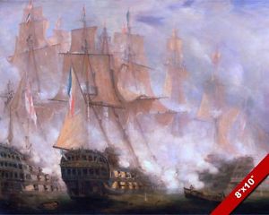 300x240 Naval Battle Of Trafalgar Painting British French War Art Real - Battle Of Trafalgar Painting