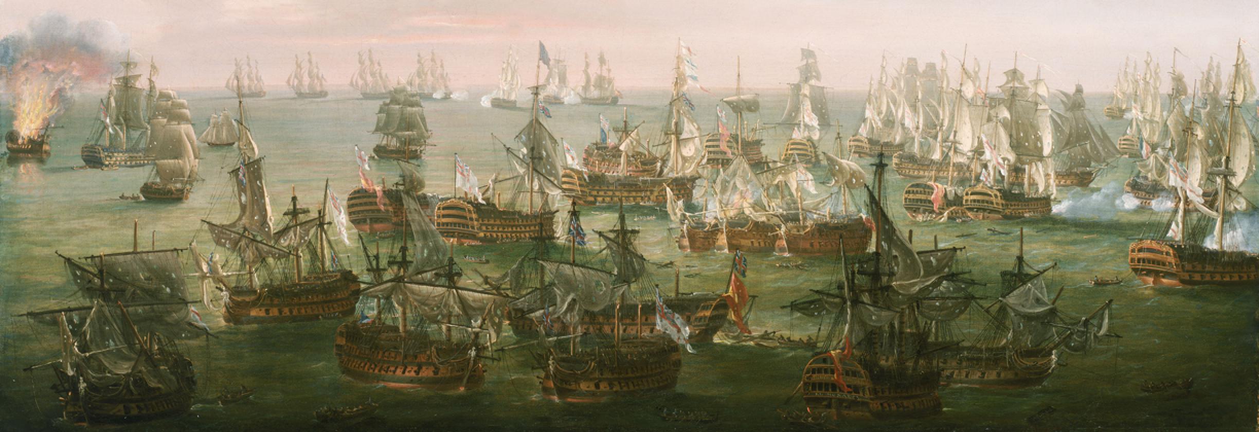 2448x840 Battle Of Trafalgar Royal Museums Greenwich Unesco World - Battle Of Trafalgar Painting