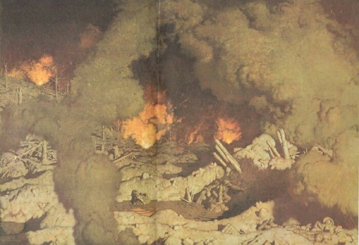 700x477 George Leroux Depicts Horrors Of Battle Of Verdun - Battle Of Verdun Painting