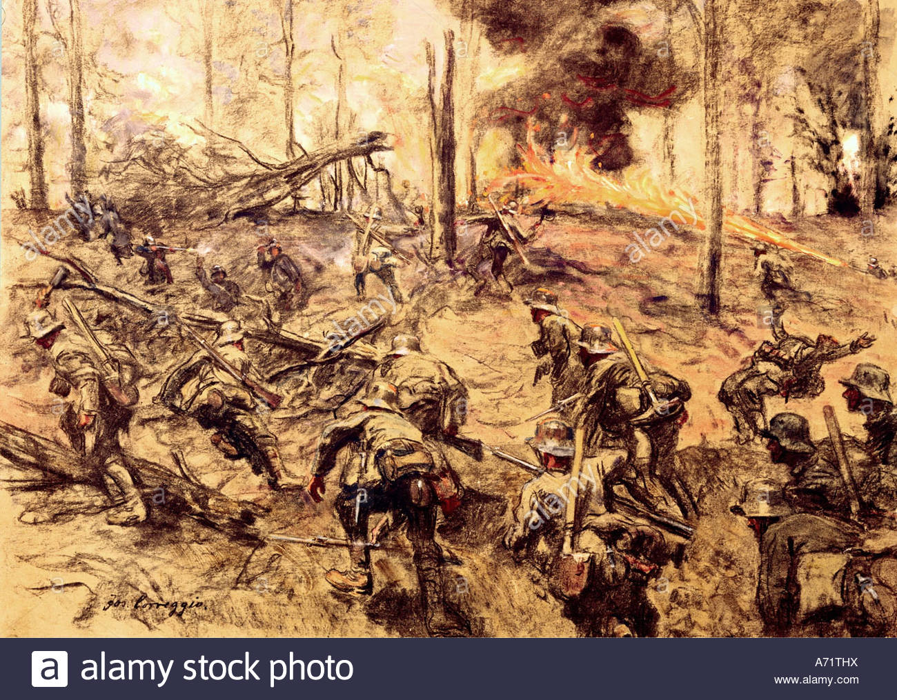 1300x1015 Events, First World War Wwi, Western Front, Battle Of Verdun - Battle Of Verdun Painting