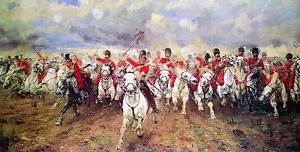 300x152 Lady Butler Battle Of Waterloo War Canvas Print Art Painting - Battle Of Waterloo Painting