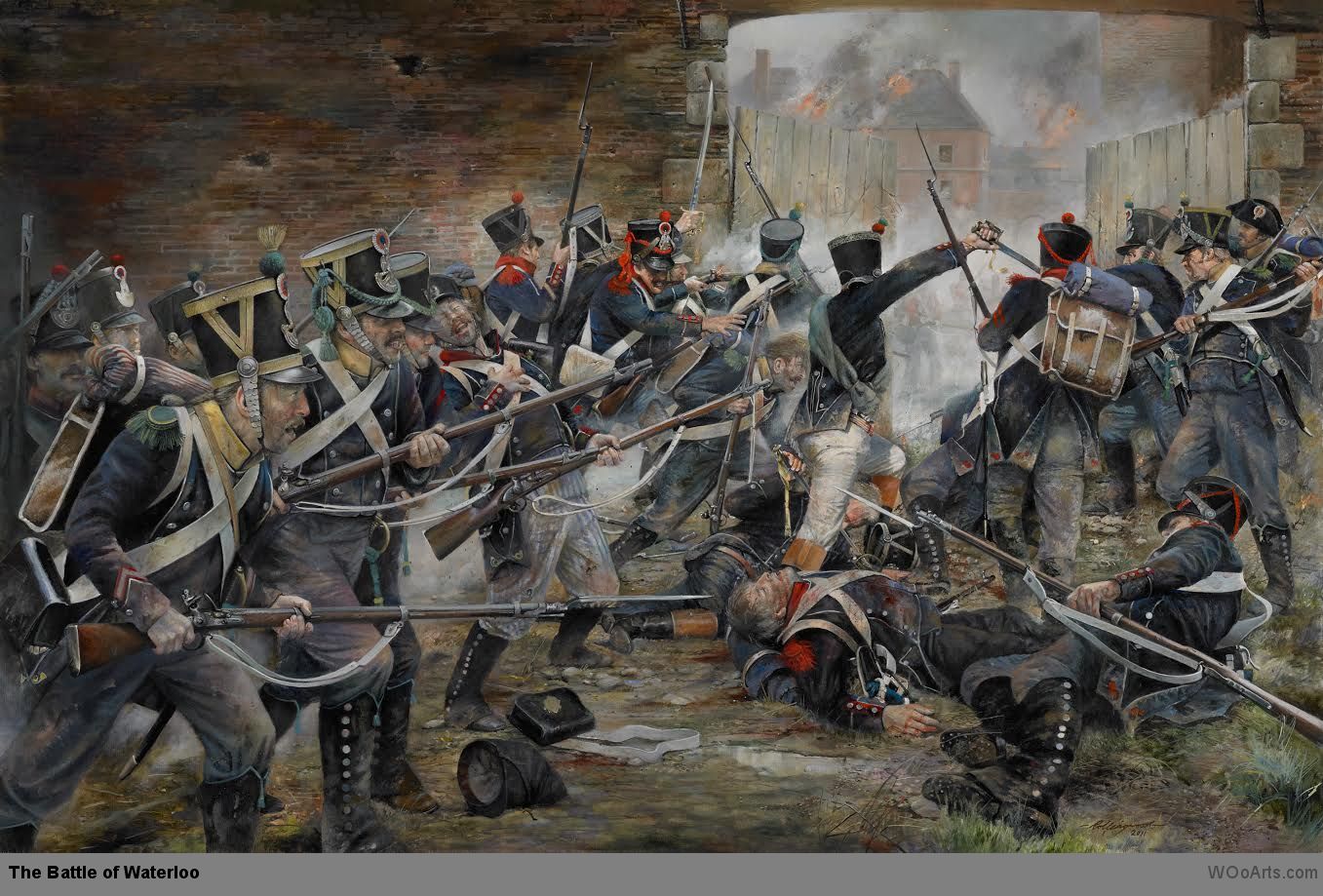1357x919 The Battle Of Waterloo Paintings - Battle Of Waterloo Painting