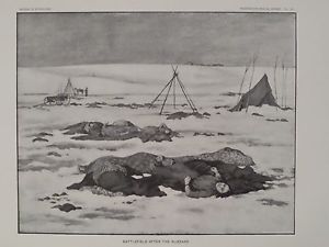 300x225 Battle At Wounded Knee Sioux Indians South Dakota 1896 Original - Battle Of Wounded Knee Painting