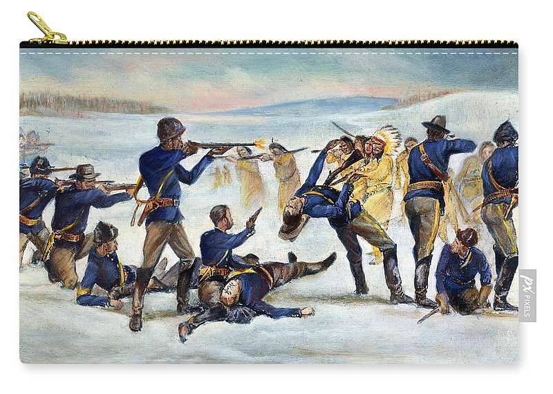 800x570 Wounded Knee Battle, 1890 Carry All Pouch For Sale By Granger - Battle Of Wounded Knee Painting