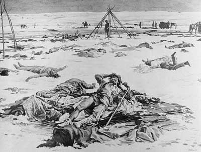 400x302 Bbc - Battle Of Wounded Knee Painting