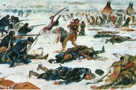 450x297 Das Massaker Von Wounded Knee Fand Am 29. Dezember 1890 Auf Dem - Battle Of Wounded Knee Painting