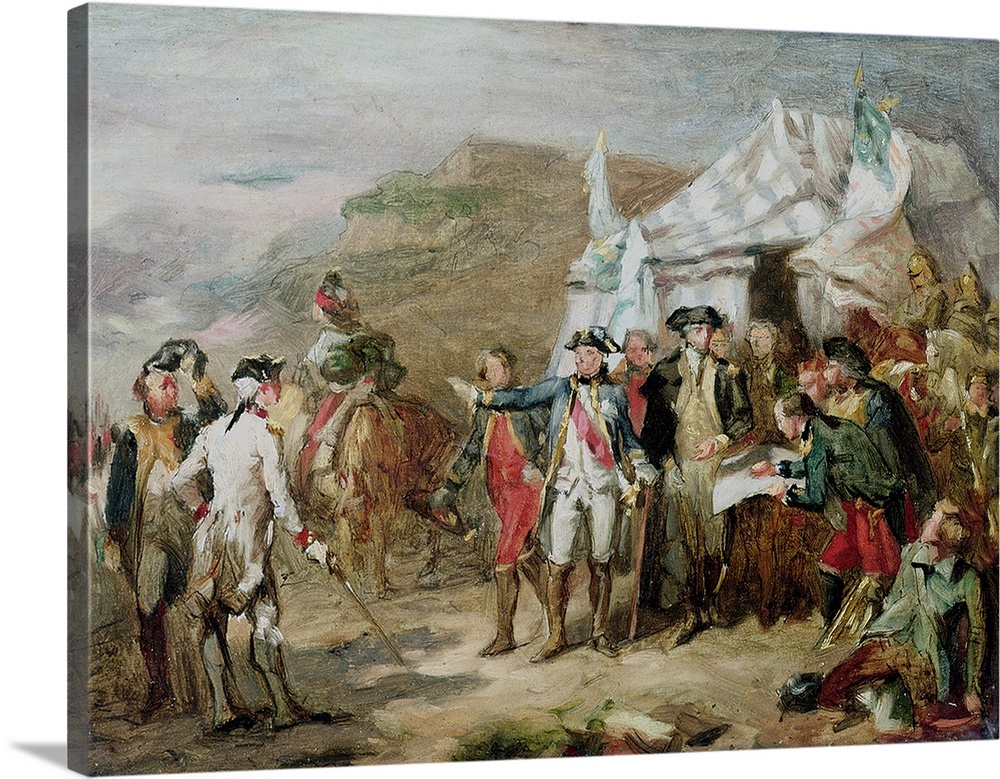 1000x779 Sketch For The Battle Of Yorktown, 1st To 17th October 1781, C - Battle Of Yorktown Painting