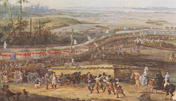 600x344 Washington's Commander In Chief Flag - Battle Of Yorktown Painting