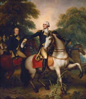 348x400 Washington Before Yorktown - Battle Of Yorktown Painting