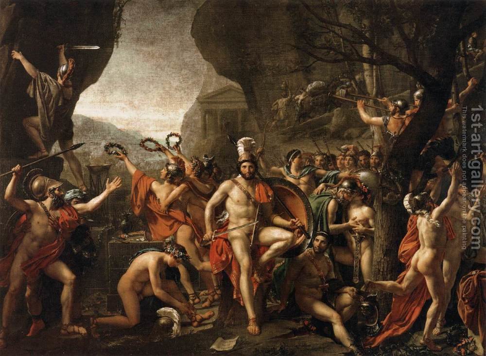 1000x733 Leonidas - Battle Painting