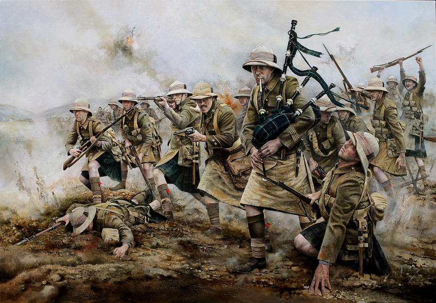 900x626 The Battle Of Achi Baba 1915 Painting By Chris Collingwood - Battle Painting