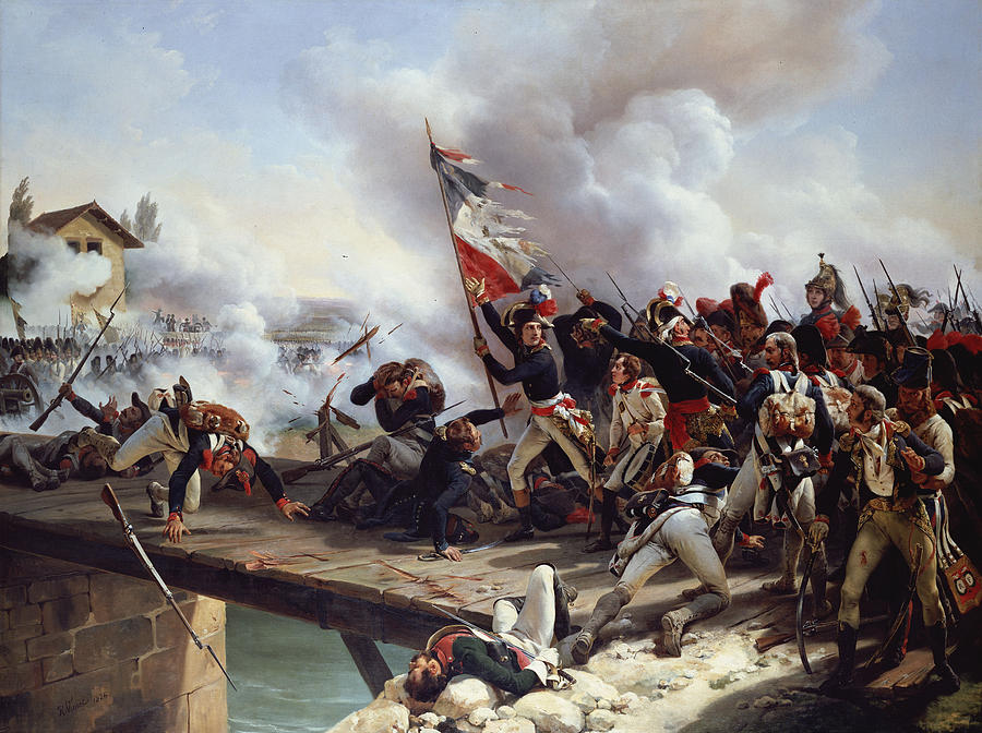 900x672 The Battle Of Pont D'Arcole Painting By Emile Jean Horace Vernet - Battle Painting