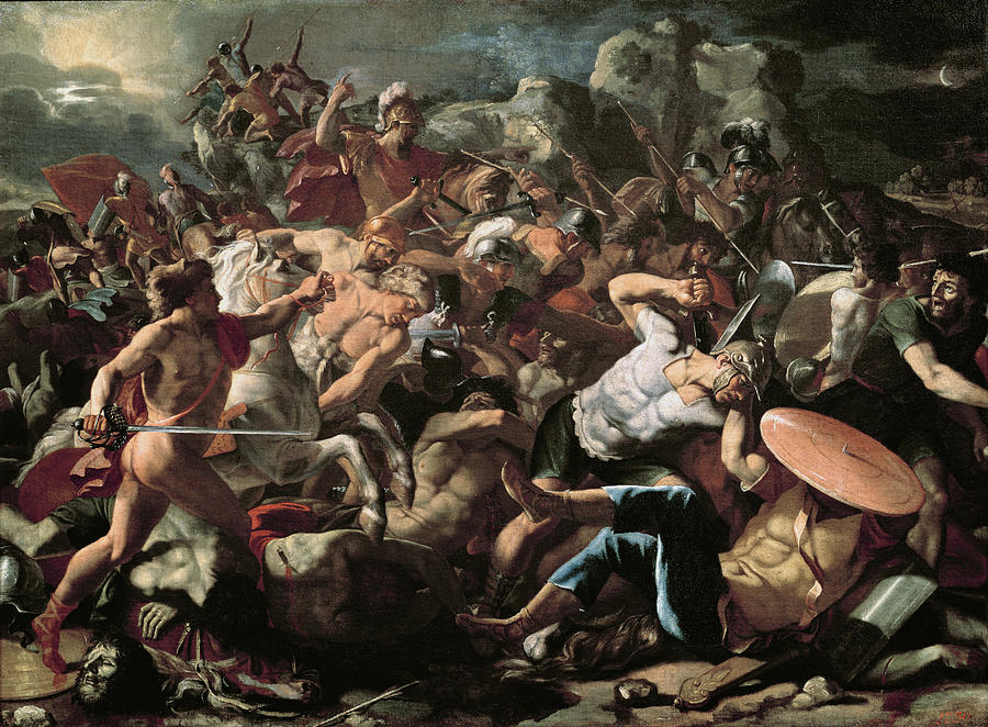 900x662 The Battle Painting By Nicolas Poussin - Battle Painting