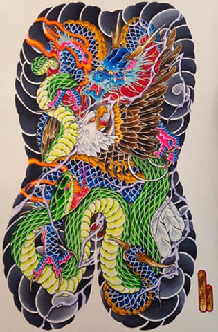 315x480 Josh Wright Tattoo - Battle Royale Painting