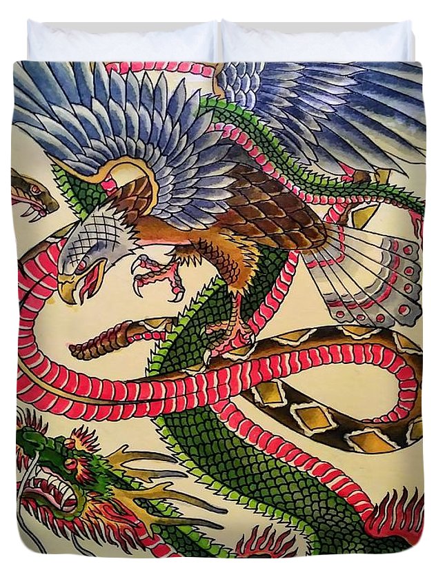 645x853 Battle Royale Duvet Cover For Sale By Mark Stopke - Battle Royale Painting