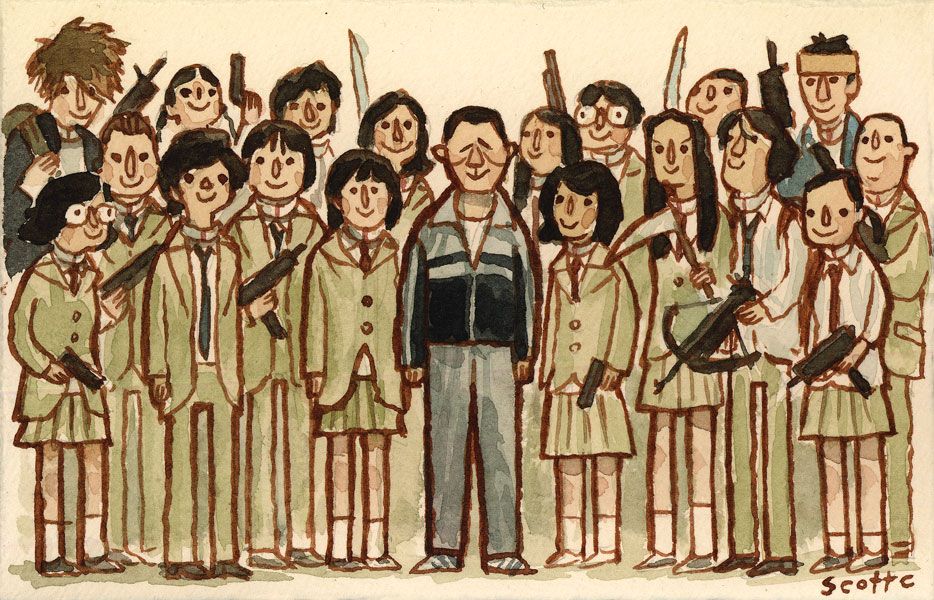 934x600 Battle Royale Painting Hello Stuart Harper Coup De Foudre - Battle Royale Painting