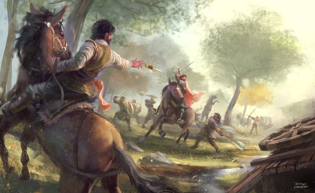 1200x734 Painting An Epic Battle Scene - Battle Scene Painting