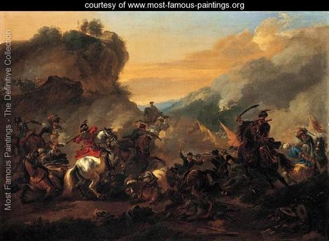 470x345 The Playera Cavalry Battle Scene - Battle Scene Painting