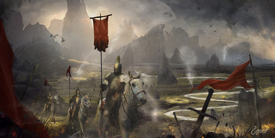 940x473 Battlefield By Jakub Skop Matte Painting 2d Cgsociety - Battlefield Painting