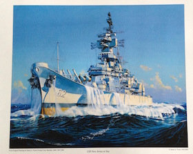 280x223 Print Of Uss New Jersey - Battleship Painting