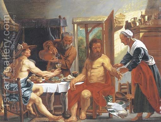 512x390 Mercury And Jupiter - Baucis And Philemon Painting