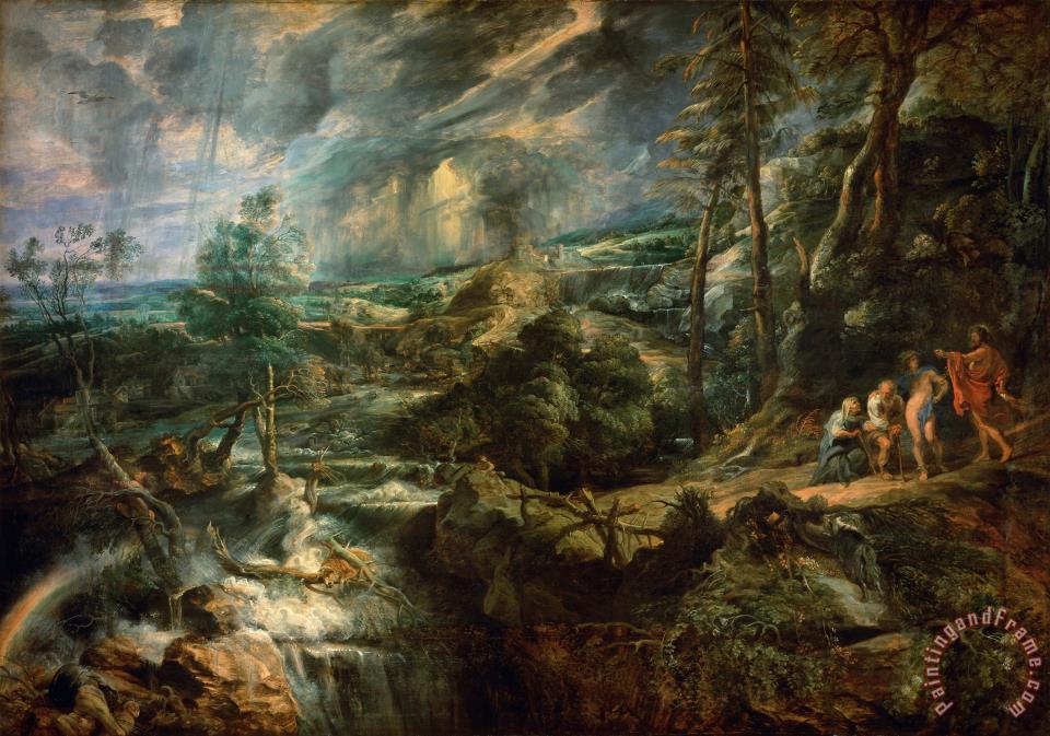 960x673 Peter Paul Rubens Landscape With Philemon And Baucis Painting - Baucis And Philemon Painting