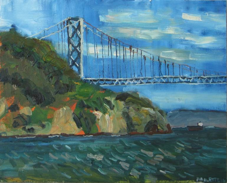 770x622 Saatchi Art Treasure Island Bay Bridge Painting By Paulette Nichols - Bay Bridge Painting