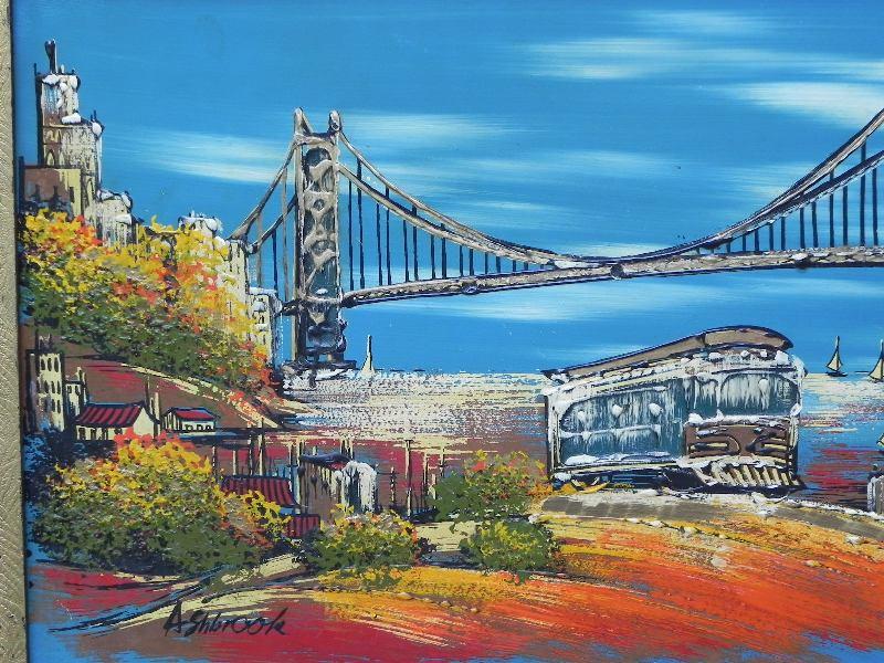 800x600 San Francisco Chinatown Cityscape With Oakland Bay Bridge - Bay Bridge Painting