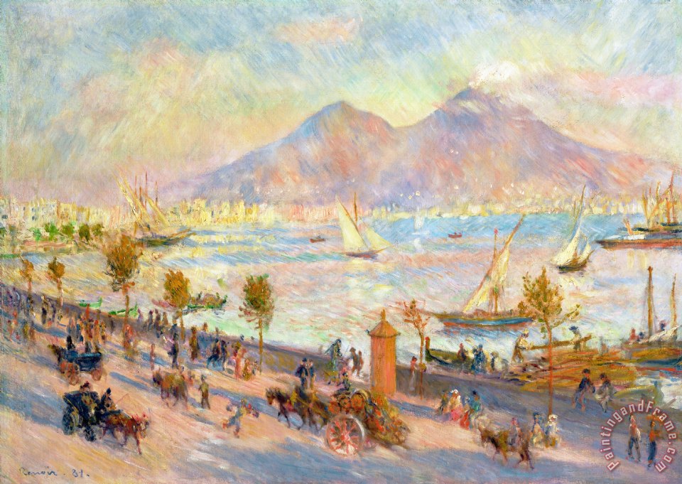 960x681 Pierre Auguste Renoir Bay Of Naples With Vesuvius - Bay Of Naples Painting